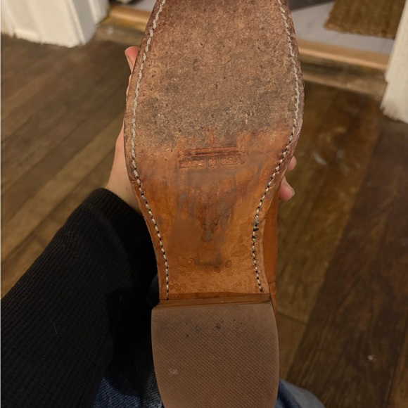 Frye Women's Brown Leather Cowboy Boots - Picture 5 of 7